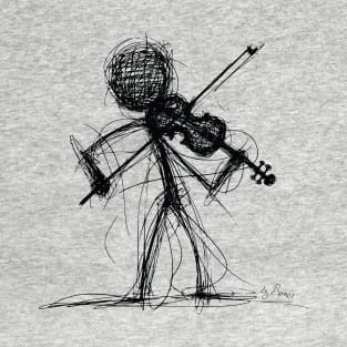 Stickman Playing Violin T-Shirt